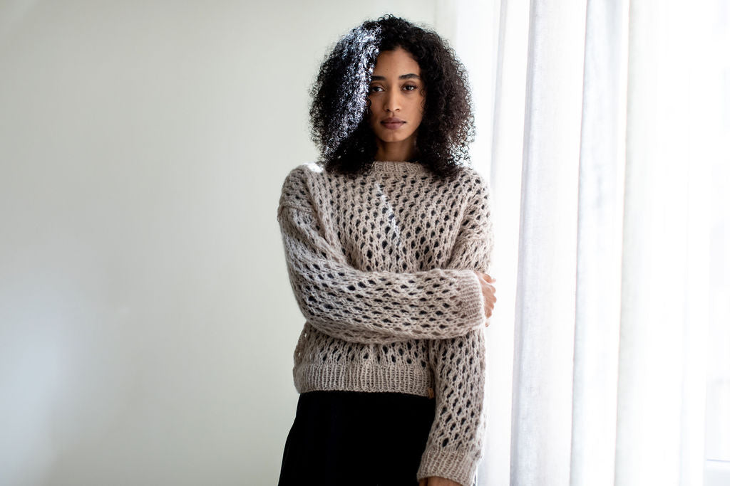 トップス SOL x FUC All around Knit Sweater(Brown) SQUARE NECK SWEATER – OAK + FORT